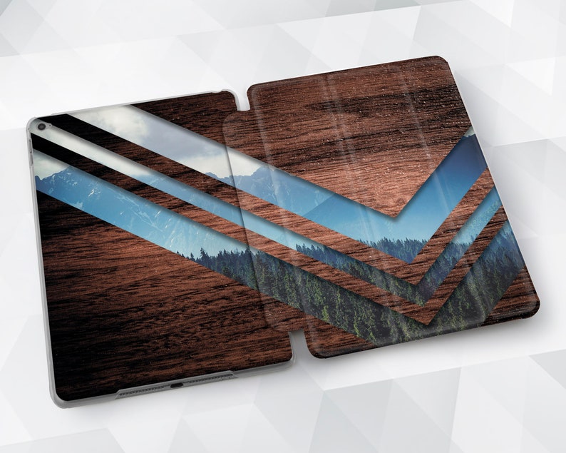 Wood iPad case 6th gen Nature Tree iPad 9.7 2018 Men Mountain Etsy