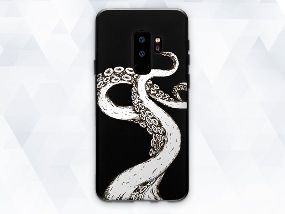 Black cute octopuses Samsung S10 Case