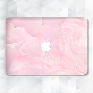 Aesthetic MacBook case Pink marble MacBook Pro 13 14 inch Air 13 m2 m3 Air 15 Pro 16 Light pink marble design Trendy girly elegant cover