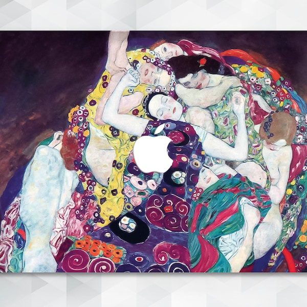 Art MacBook case Vintage Klimt MacBook Air 13 inch Pro 13 Pro 15 2019 Girls Painting MacBook 12 Retro Abstract Painted Women Faces Aesthetic