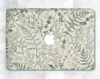 Aesthetic MacBook case Green plants MacBook Pro 13 14 Air 13 m2 m1 Air 15 inch Pro 16 m3 Nature leaves Floral cottagecore Botanical cover