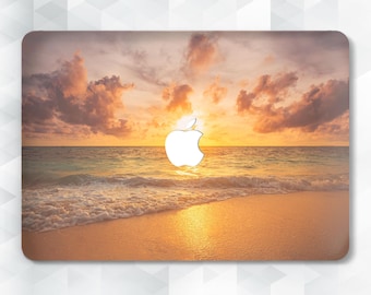 Beach MacBook case Aesthetic ocean MacBook Pro 13 14 Air 13 m2 m3 Air 15 Pro 16 inch Nature Landscape Sunset Wave Sea Summer Trendy cover