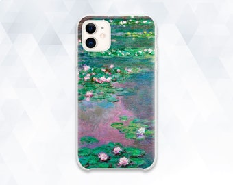 Monet iPhone case Vintage aesthetic iPhone 15 pro iPhone 14 Art iPhone 13 12 Galaxy s23 s22 Pixel 8 Oil painting Plants Water lilies cover