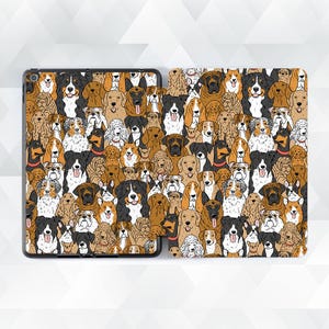 Cute iPad case Funny dogs iPad Air 5th iPad 10th 9th gen Pro 12.9 11 10.2 10.9 Mini 7 with animals Pretty pattern with dogs Trendy cover