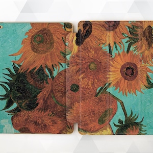 Van Gogh iPad case Vintage Girl iPad 9.7 6th gen 2018 Art Sunflower iPad Pro 11 10.5 12.9 Mini 4 Air 3 2 Floral Flower Oil Painting Artist