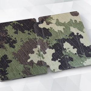 Camo iPad case Boys Men iPad 9.7 6th gen 2018 Kids Green iPad Pro 11 10.5 12.9 Mini 4 Air 3 For Men Military Camouflage Smart Cover Stand image 2