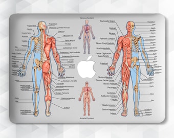 Science MacBook case Aesthetic Medical MacBook Pro 14 13 16 Air 13 2021 12 15 for Teacher Doctor Nurse Medicine Anatomy Design Body cover