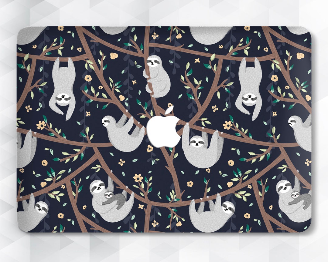 Sloth MacBook Case Floral Cute MacBook Pro 13 Inch 2019 Air 13 Pro 15