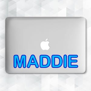 Custom MacBook case Blue name MacBook Pro 13 14 inch Air 13 15 m2 m3 Pro 16 Aesthetic personalized simple design Trendy transparent cover