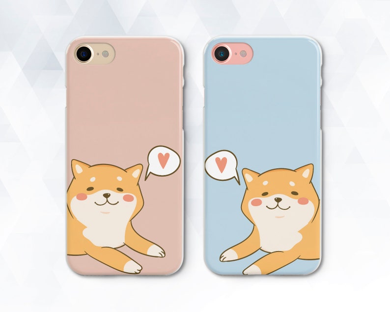 Dogs iPhone case Japanese Kawaii iPhone 11 Pro XR Xs 8 7 Plus Cute Girl case for Galaxy s10 Pixel 4 Heart Love Funny Animal Kids Akita cover 