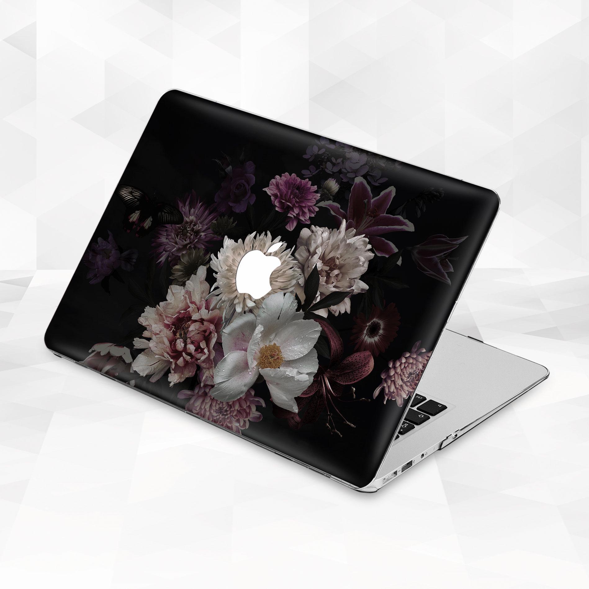 Flowers MacBook Case Aesthetic Dark MacBook Pro 13 14 Inch Air 13 15 M2 ...