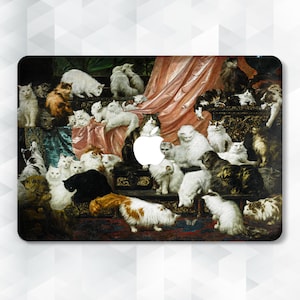 Cats MacBook case Vintage painting MacBook Pro 13 14 inch Air 13 15 m2 m1 Pro 16 15&quot; Aesthetic art Cute pretty animals Cats Artwork cover