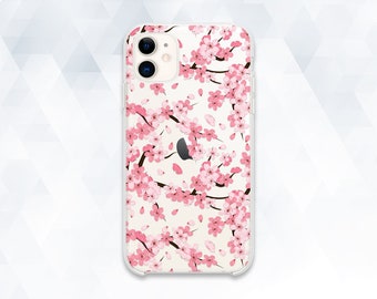 Japanese iPhone case Cute Flowers iPhone 12 11 XR X 8 Cherry Blossom case for Galaxy s20 Pixel 5 Girl  Kawaii Aesthetic Nature Girly cover