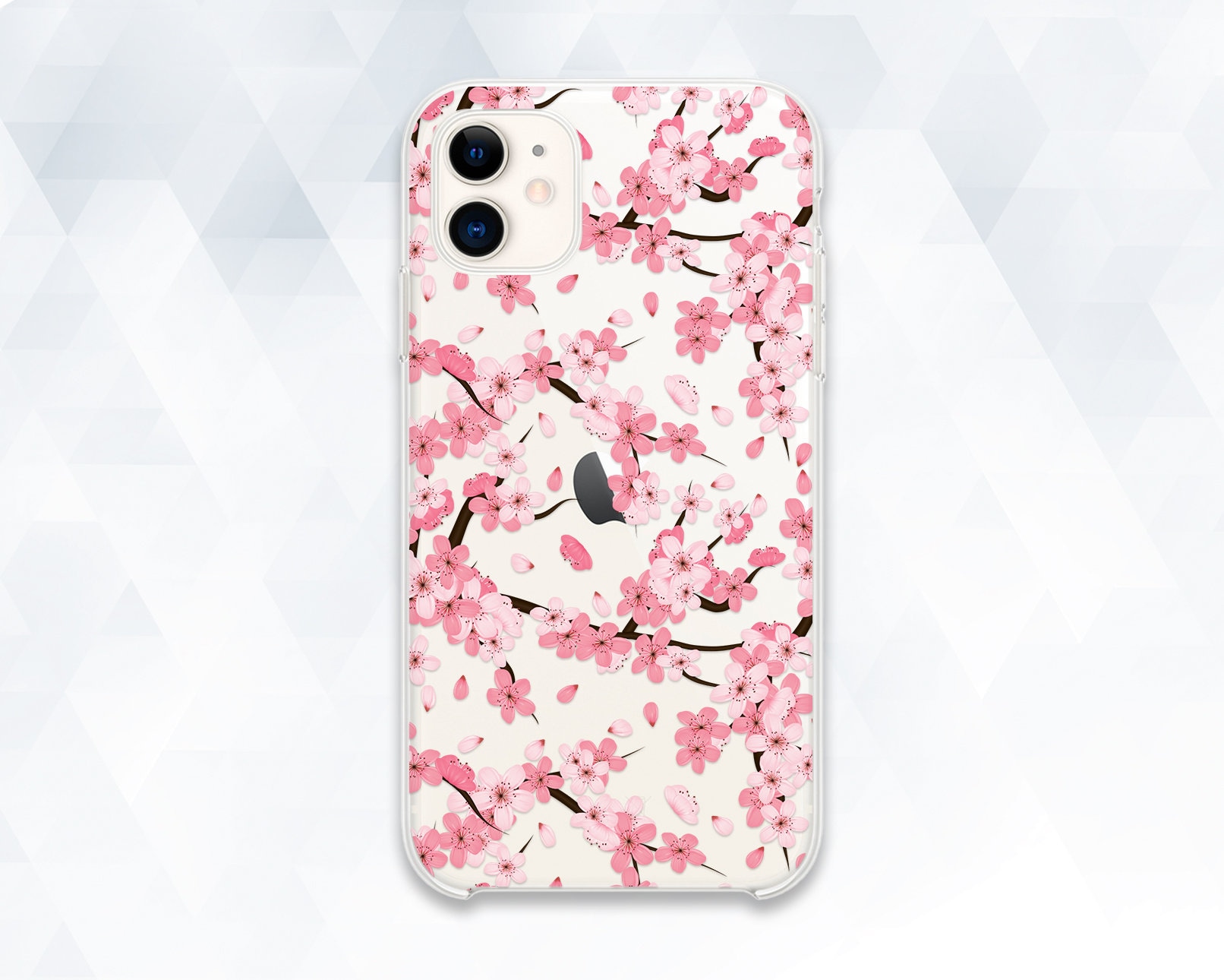 Lovecases White Cherry Blossom Gel Case - For iPhone 15 Pro Max