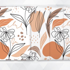 Floral iPad case Girls Flowers iPad 9.7 10.2 7th Aesthetic Art iPad Pro 11 10.5 12.9 Mini 5 Air 3 Cute Abstract Leaves Nature Girly Pattern