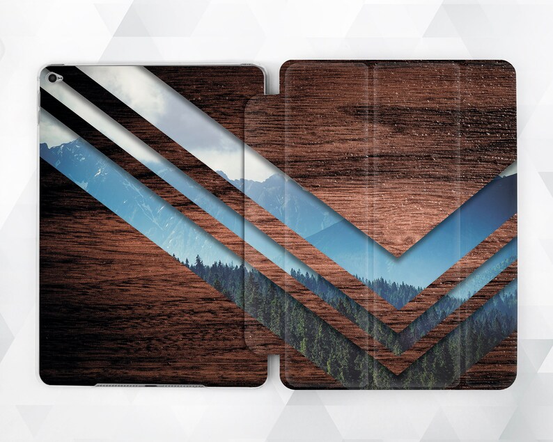 Wood iPad case 6th gen Nature Tree iPad 9.7 2018 Men Mountain Etsy