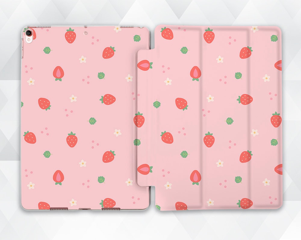ストロベリー iPad ケース かわいいピンク iPad 10.2 第9世代 9.7 Pro