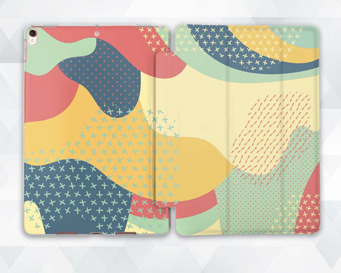 Abstract iPad case Geometric Cute iPad 9.7 10.2 7th Rainbow Etsy