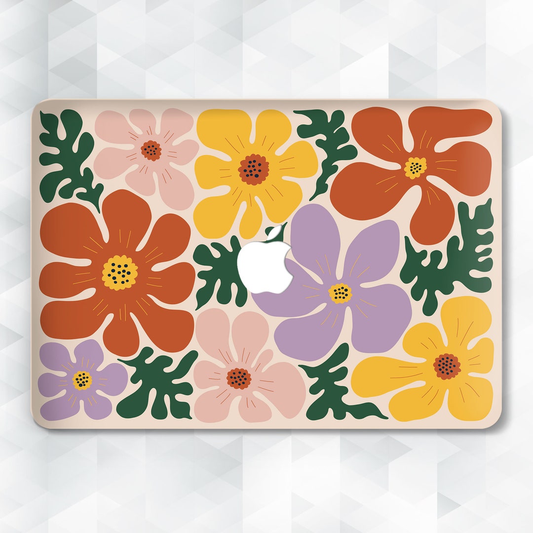 Flowers MacBook Case Aesthetic Retro MacBook Pro 13 14 Air 13 M2 M3 Air ...