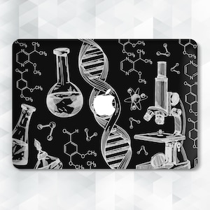 Science MacBook case Chemistry nerd MacBook Pro 13 14 inch Air 13 m2 Air m1 Pro 16 15 12 for Teacher Black medical design for men cover