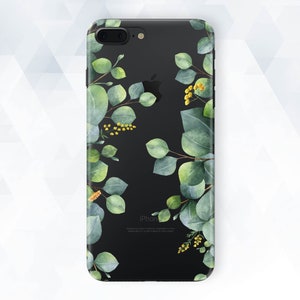 Eucalyptus iPhone case Girl Cute iPhone 11 XR Xs 8 7 Nature Floral case for Galaxy s10 Pixel 4 XL Aesthetic Tree Plant Minimalist Green Leaf