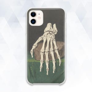 Aesthetic iPhone case Skeleton hand iPhone 15 iPhone 14 Dark academia iPhone 13 12 Galaxy s24 Pixel 8 Vintage art Elegant painting cover
