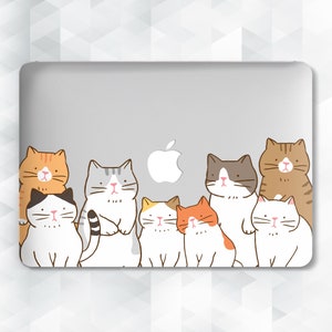 Cats MacBook case Cute kitty MacBook Pro 13 14 Air 13 m2 m1 Air 15 inch Pro 16 m3 Kawaii kittens Funny pretty animals Transparent cover
