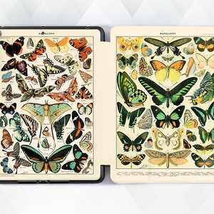 Butterflies iPad case Vintage Book iPad Air 5 iPad 9th gen Pro 12.9 2022 iPad 10.2 10.9 inch Mini 6 Aesthetic Retro Old Book Trendy cover