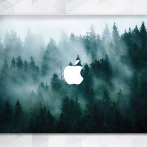 Custodia rigida per MacBook Forest Nature Trees MacBook Pro 13 pollici 2018 Air 13 Pro 15 2019 Green Floral MacBook 12 pollici Custodia rigida Men Landscape Mist cover