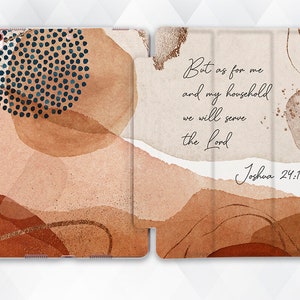 Quote iPad case Aesthetic Religious iPad 10.2 9.7 Pro 11 10.5 12.9 Air 4 Mini 5 Abstract Modern Art Bible Verse Christian Custom Text cover