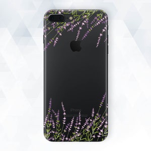 Lavender iPhone case Girl Flowers iPhone XR Xs 8 7 Cute Nature case for Galaxy s10 Pixel 3a Aesthetic Floral Purple Plant Simple Girly cover