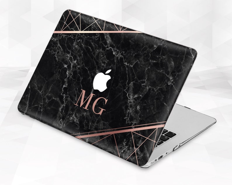 Marble Macbook Case Black Rose Gold Macbook Pro 13 Inch 2018 Etsy