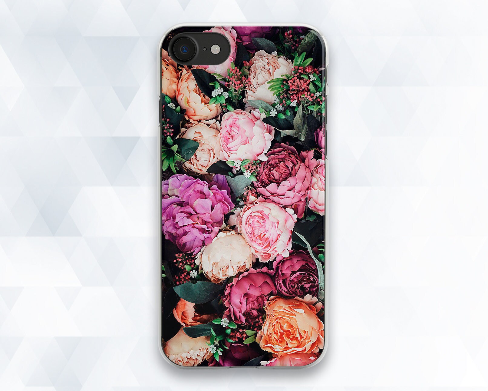 Peonies Iphone Case Aesthetic Flower Iphone 12 11 Xr 8 Case Etsy