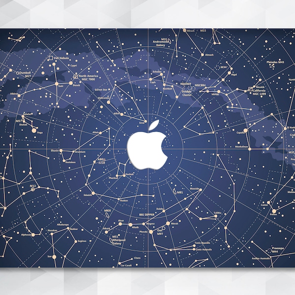Stars MacBook case Blue Map MacBook Pro 13 inch 2018 Air 13 11 Pro 15 Space Men MacBook 12 inch Constellations Simple Sky Hard case Retina