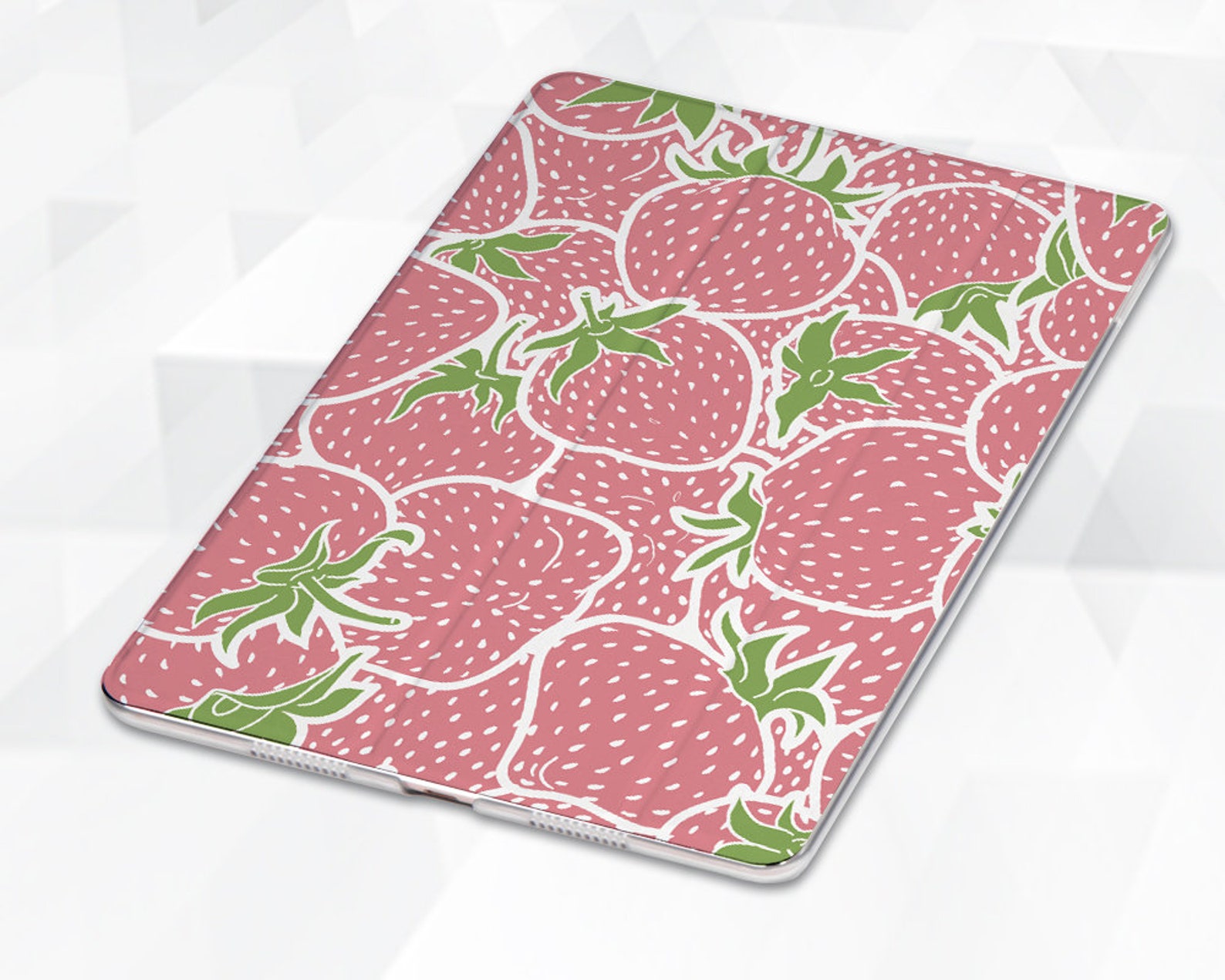 Strawberry Ipad Case Cute Girls Ipad 9.7 10.2 7th Gen Kawaii Etsy