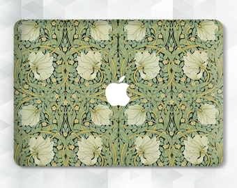 Flowers MacBook case Floral aesthetic MacBook Pro 13 14 Air 13 15 m2 m3 m4 Pro 16 Vintage flower art William Morris Green botanical cover