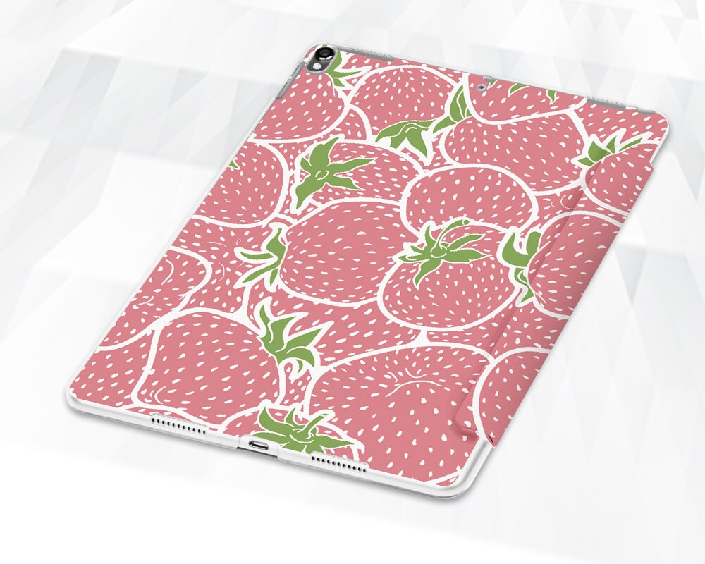 Strawberry Ipad Case Cute Girls Ipad 9.7 10.2 7th Gen Kawaii Etsy