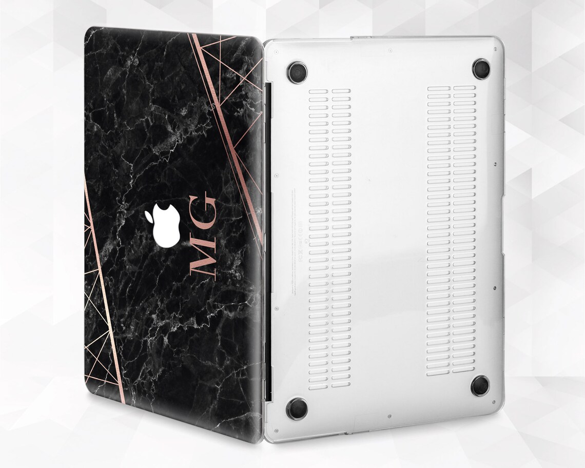 Marble Macbook Case Black Rose Gold Macbook Pro 13 Inch 2018 Etsy