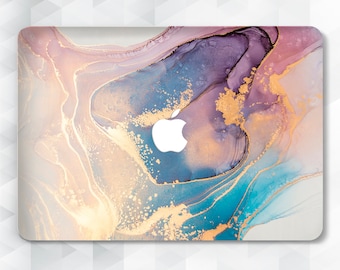 Marble MacBook case Girl Abstract MacBook Pro 13 16 15 inch Air 13 2020 Pink Blue MacBook 12 Cute Purple Girly Aesthetic Modern Ombre cover
