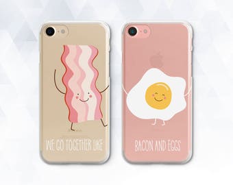 Friends iPhone case Girl Men iPhone XR Xs 8 7 6 Couple Funny case for Samsung Galaxy s10 Plus Pixel 3a BFF Best Friends Forever Food cover