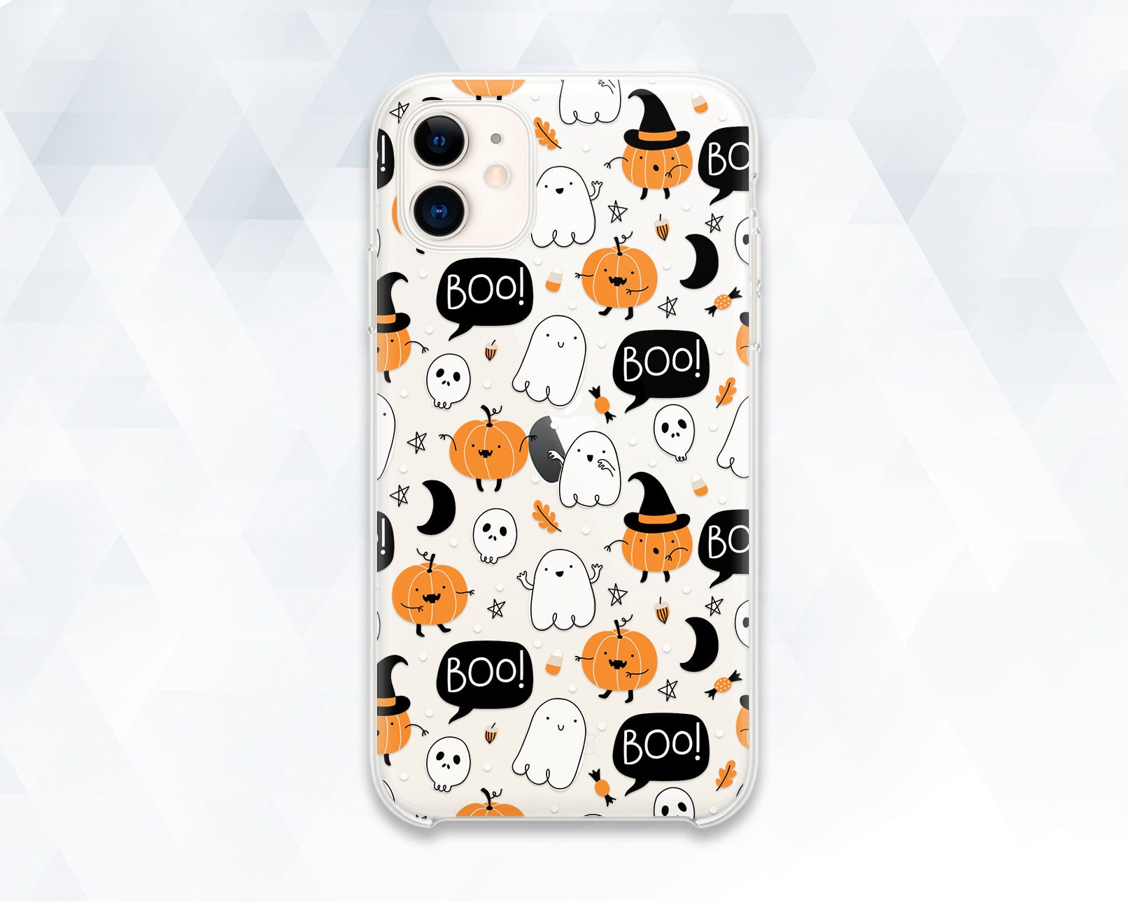 Halloween iPhone case Kawaii Ghost iPhone 12 11 XR 8 Cute Spooky