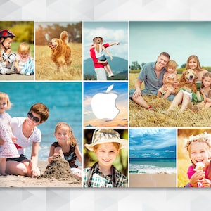 Custom MacBook case Photo Collage MacBook Pro 14 13 16 Air 13 2021 12 15 Personalized Design Customizable Logo Picture Photography cover