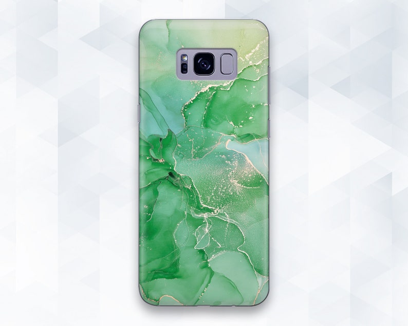 Marble iPhone case Green Aesthetic iPhone 12 11 XR 8 Abstract Jade case Galaxy s21 Pixel 5 for Girl Trendy Elegant Light Green Design cover image 5