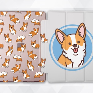 Dog iPad case Kid Cute iPad 9.7 6th gen 2018 Girl Kawaii iPad Pro 11 10.5 12.9 inch Mini 5 Air 3 2019 Animal Corgi Funny Puppies Smart Cover