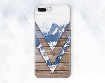 Nature iPhone case Mountains Wood iPhone XR Xs Max 8 7 Men Geometric case for Samsung Galaxy s10 Plus s9 Note 9 Pixel 3 Mountain Phone cover