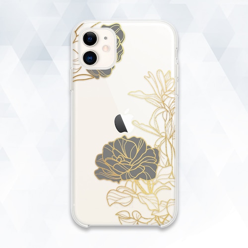 Flower Iphone Case Gold Rose Iphone 11 Xr X 8 7 Girl Cute Case Etsy