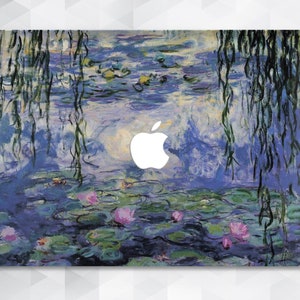 Flowers MacBook case Vintage Nature MacBook Air 13 inch 2018 Pro 13 15 12 Claude Monet Floral Art Leaf Oil Painting Retro Water Lilies cover