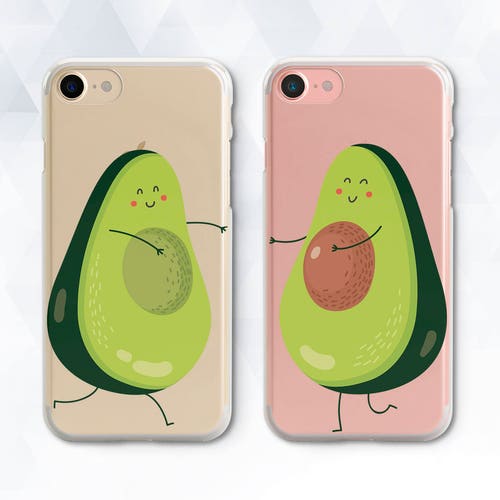Avocado Iphone Case Kawaii Cute Iphone Xr Xs Max 8 7 Girl Etsy