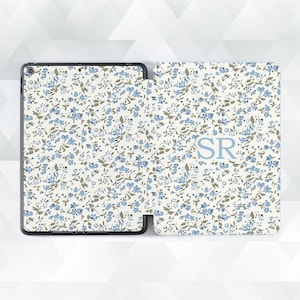 Initials iPad case Aesthetic custom iPad Air 5th iPad 10th 9th Pro 12.9 11 iPad 10.2 10.9 Mini 6 Coquette cute personalized monogram cover