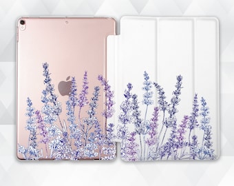 Lavender iPad case Cute Flowers iPad Pro 11 Air Mini  Girl Floral Kawaii Girly Nature Purple Plants Beautiful cover